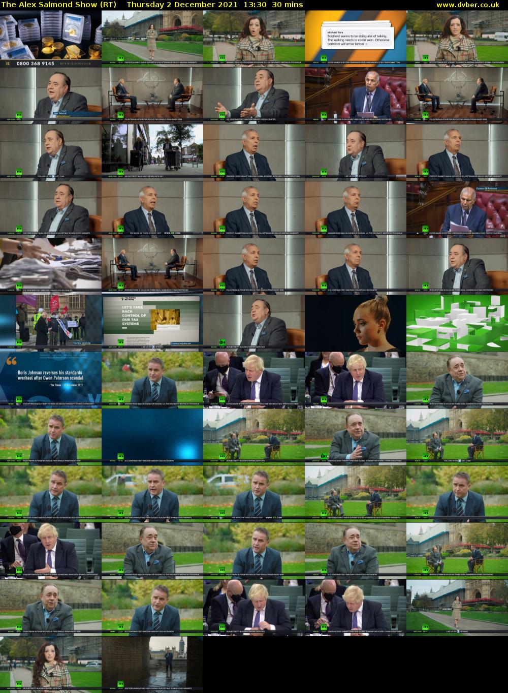 The Alex Salmond Show (RT) Thursday 2 December 2021 13:30 - 14:00