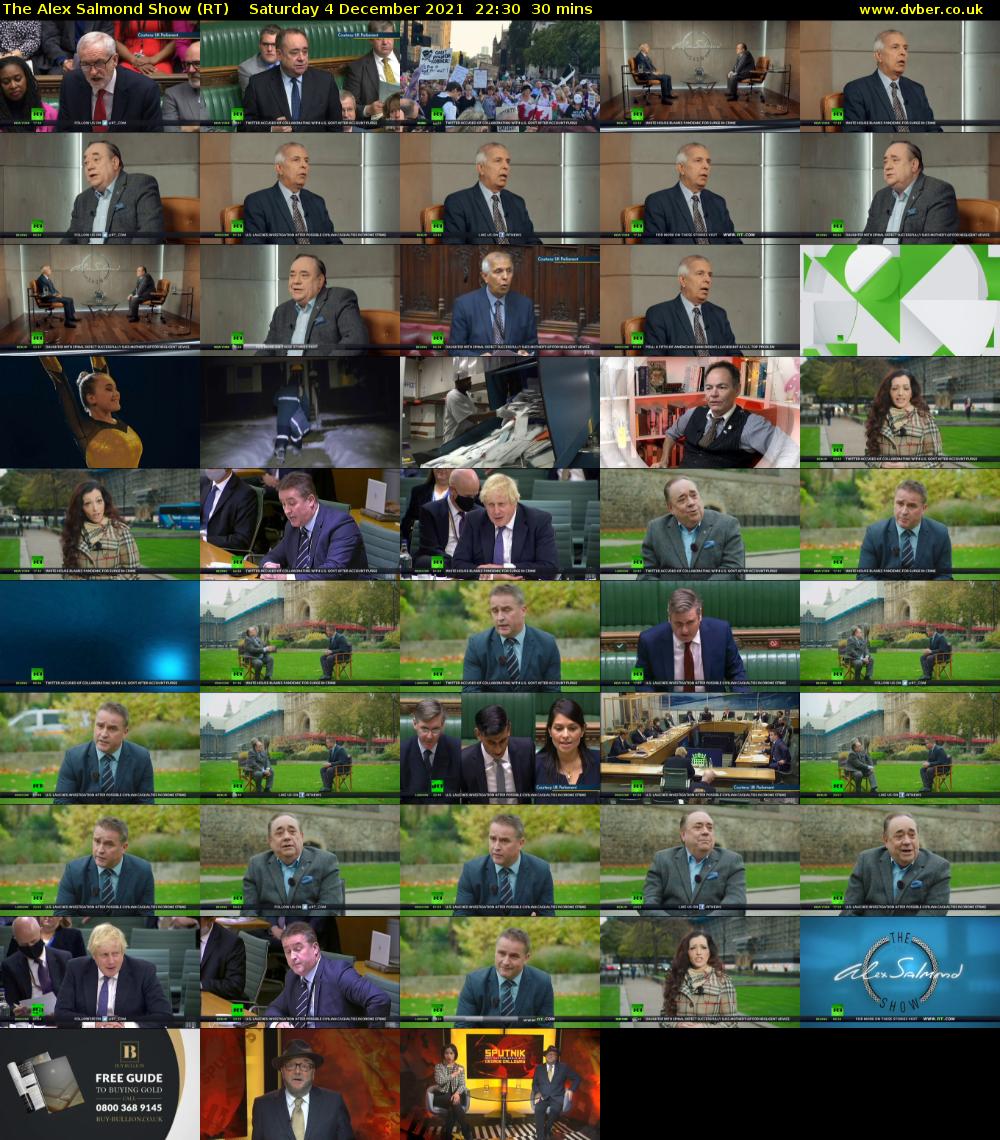The Alex Salmond Show (RT) Saturday 4 December 2021 22:30 - 23:00