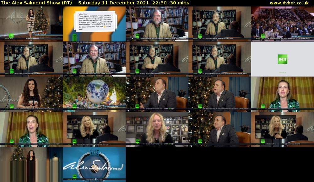 The Alex Salmond Show (RT) Saturday 11 December 2021 22:30 - 23:00