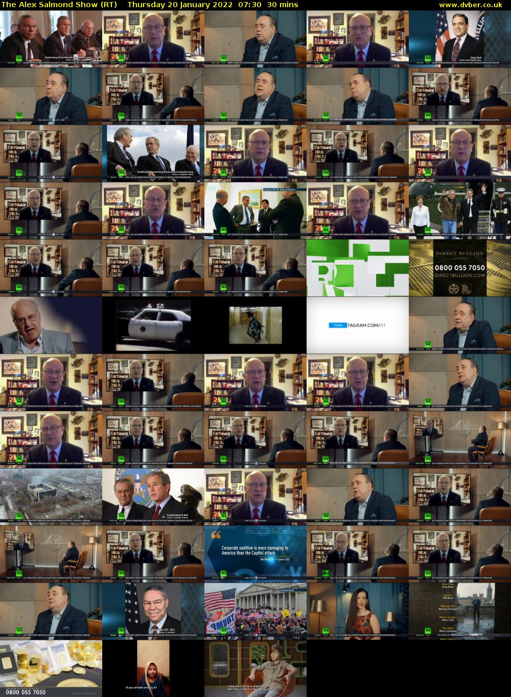 The Alex Salmond Show (RT) Thursday 20 January 2022 07:30 - 08:00