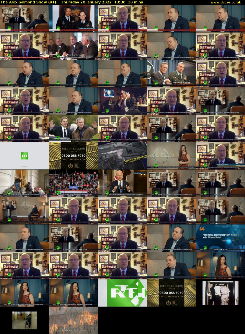 The Alex Salmond Show (RT) Thursday 20 January 2022 13:30 - 14:00