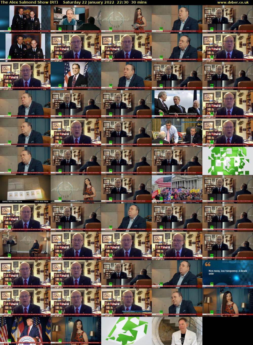 The Alex Salmond Show (RT) Saturday 22 January 2022 22:30 - 23:00