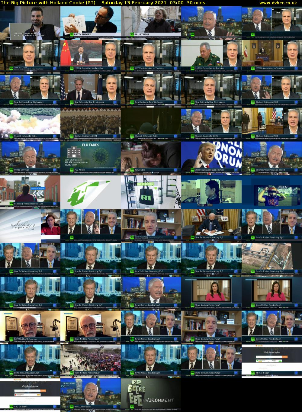 The Big Picture with Holland Cooke (RT) Saturday 13 February 2021 03:00 - 03:30