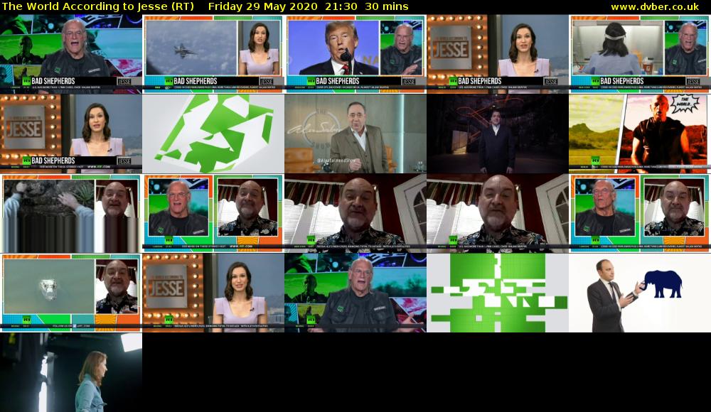 The World According to Jesse (RT) Friday 29 May 2020 21:30 - 22:00