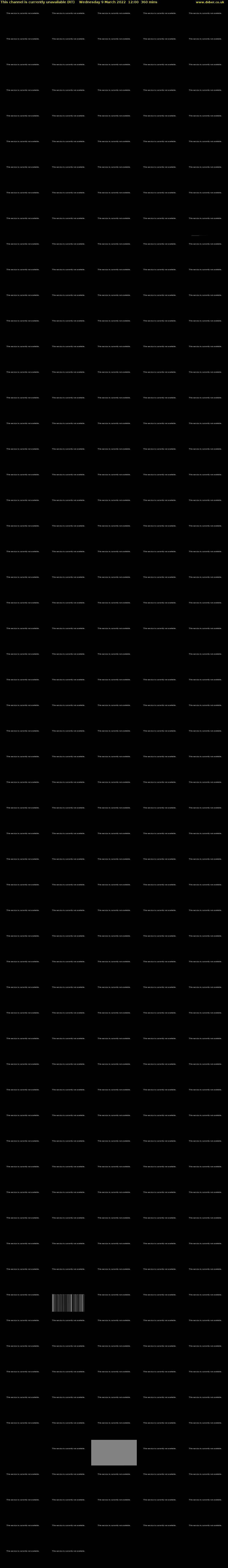 This channel is currently unavailable (RT) Wednesday 9 March 2022 12:00 - 18:00