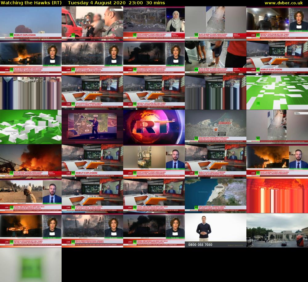 Watching the Hawks (RT) Tuesday 4 August 2020 23:00 - 23:30