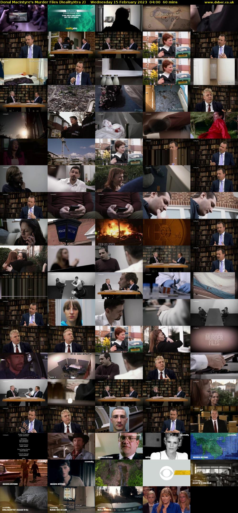 Donal MacIntyre's Murder Files (RealityXtra 2) Wednesday 15 February 2023 04:00 - 05:00