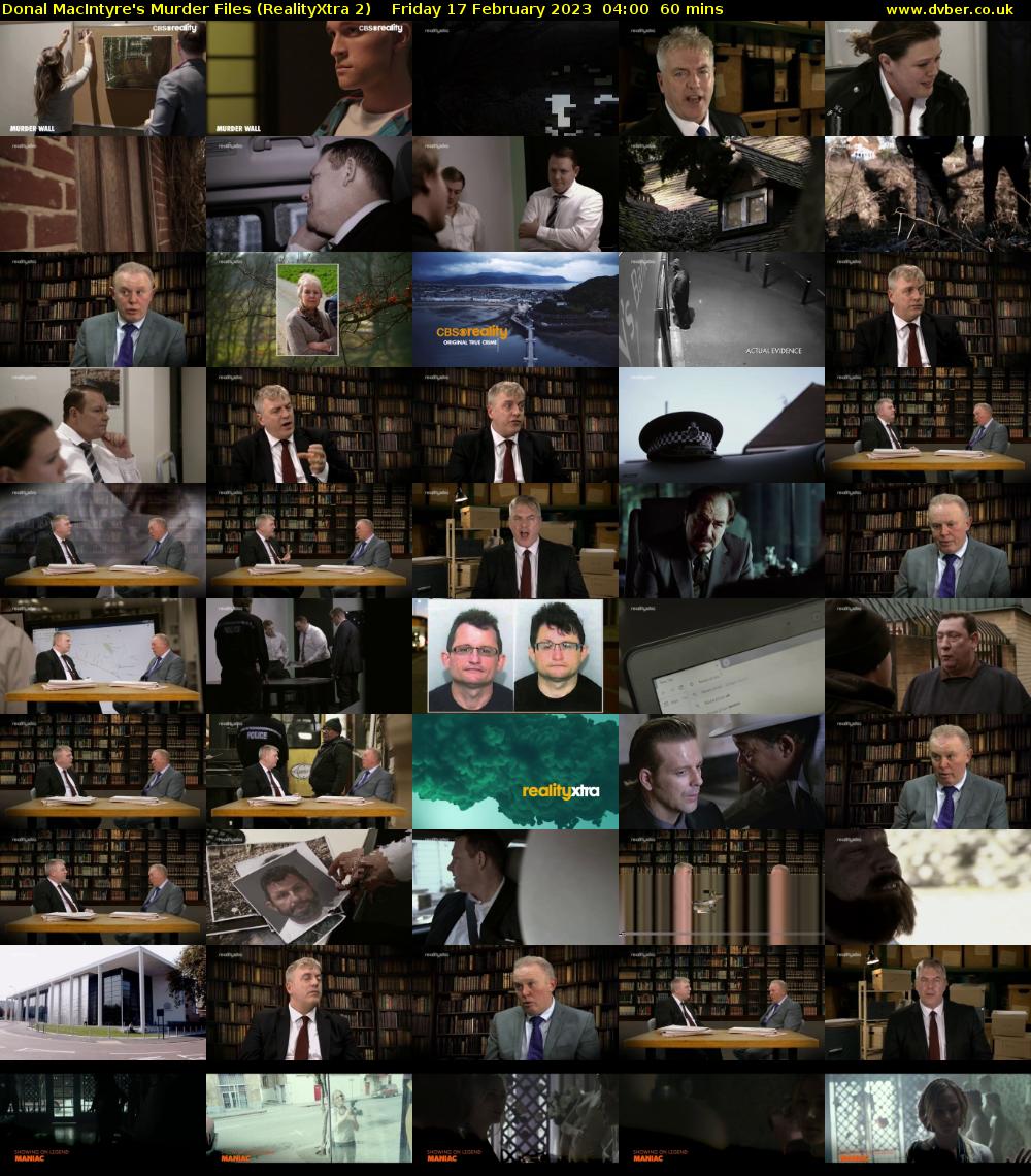 Donal MacIntyre's Murder Files (RealityXtra 2) Friday 17 February 2023 04:00 - 05:00