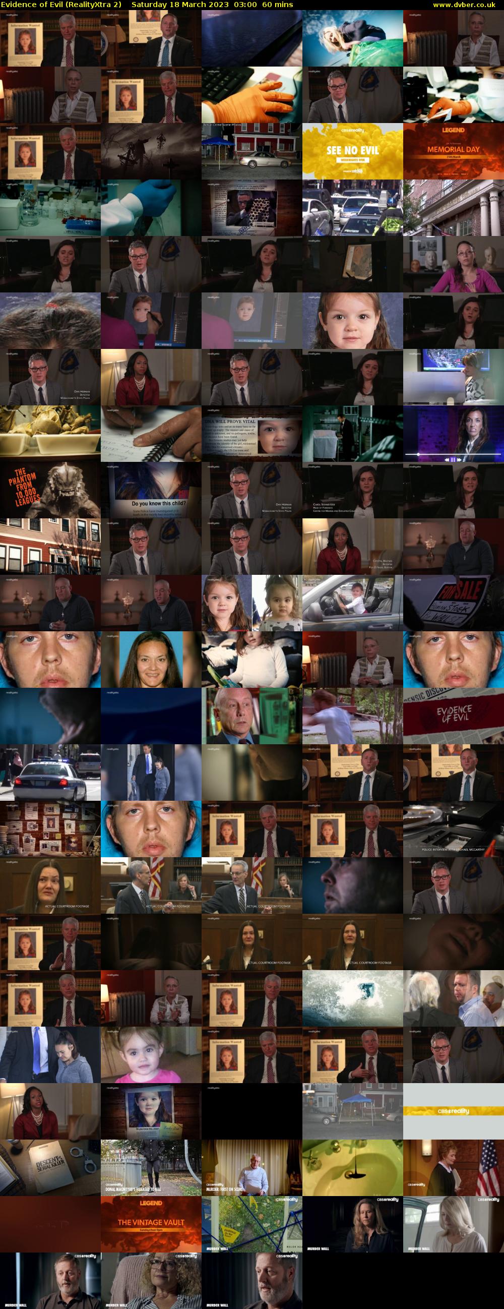 Evidence of Evil (RealityXtra 2) Saturday 18 March 2023 03:00 - 04:00