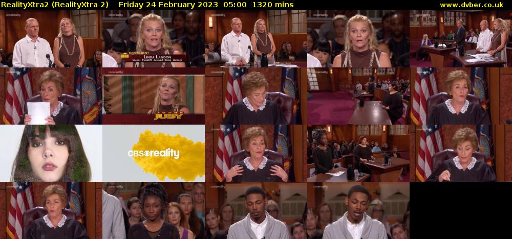 RealityXtra2 (RealityXtra 2) Friday 24 February 2023 05:00 - 03:00