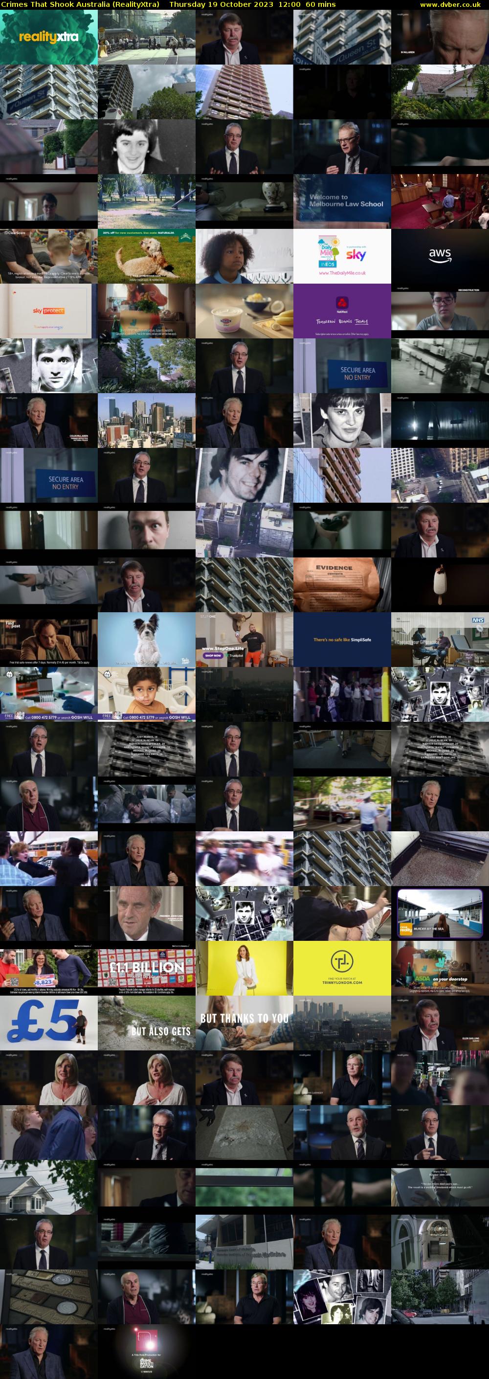 Crimes That Shook Australia (RealityXtra) Thursday 19 October 2023 12:00 - 13:00