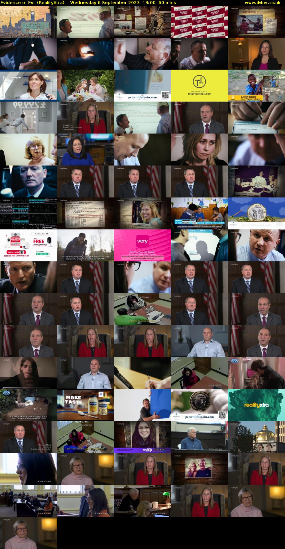 Evidence of Evil (RealityXtra) Wednesday 6 September 2023 13:00 - 14:00
