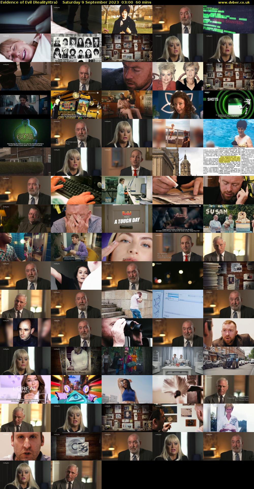 Evidence of Evil (RealityXtra) Saturday 9 September 2023 03:00 - 04:00