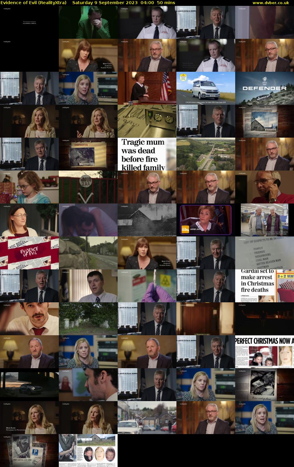 Evidence of Evil (RealityXtra) Saturday 9 September 2023 04:00 - 04:50