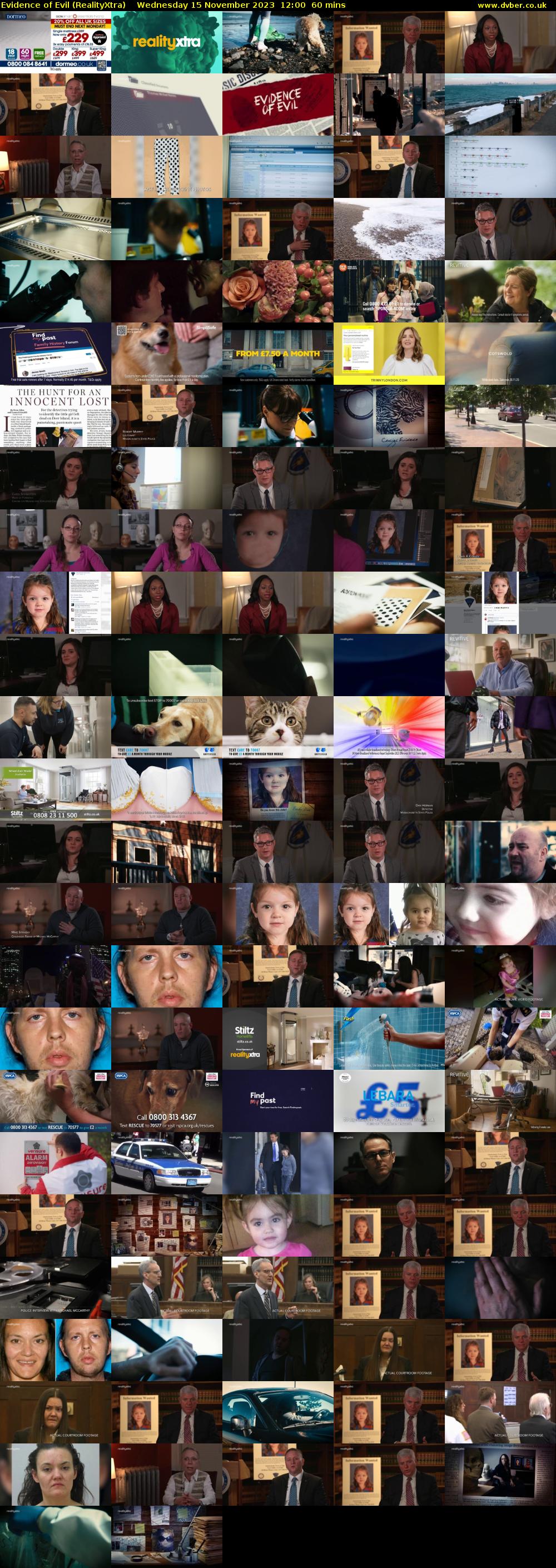 Evidence of Evil (RealityXtra) Wednesday 15 November 2023 12:00 - 13:00
