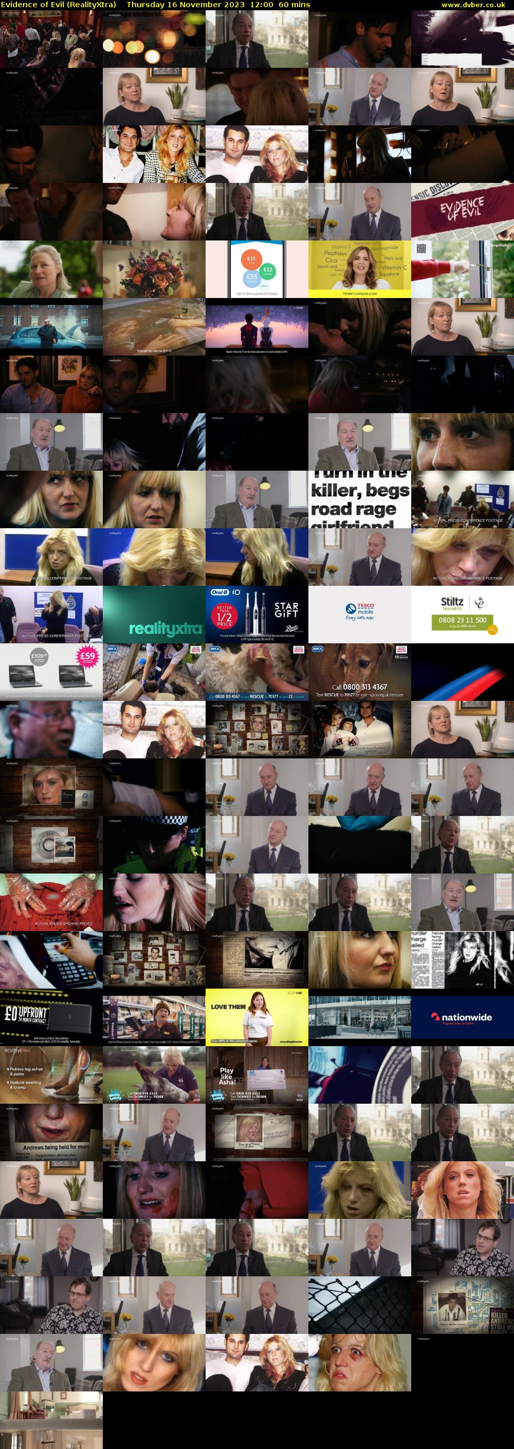 Evidence of Evil (RealityXtra) Thursday 16 November 2023 12:00 - 13:00