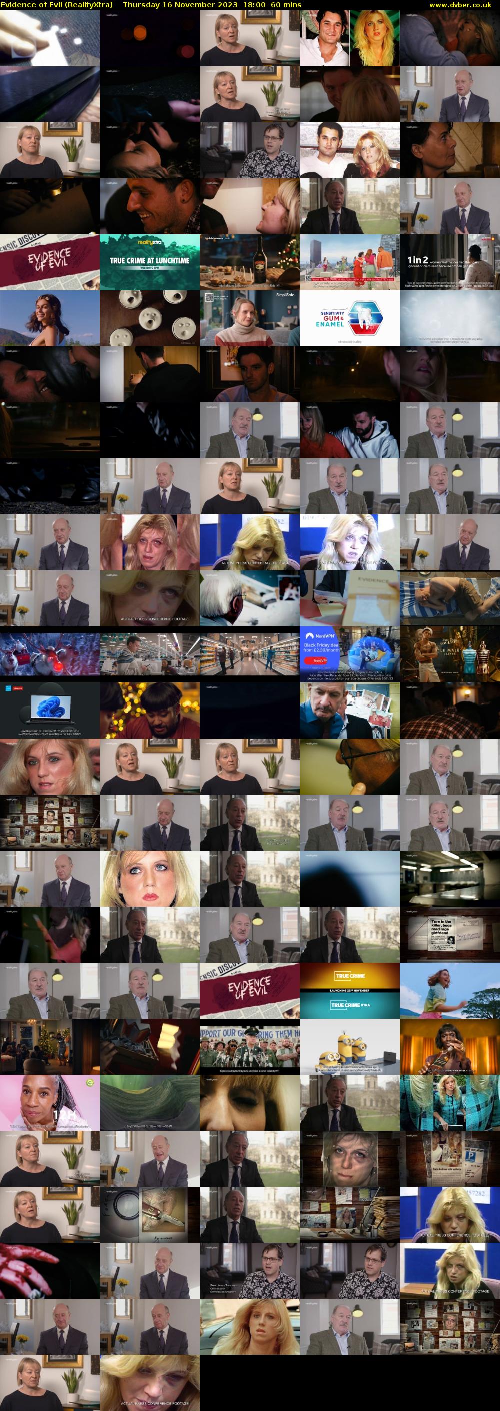 Evidence of Evil (RealityXtra) Thursday 16 November 2023 18:00 - 19:00