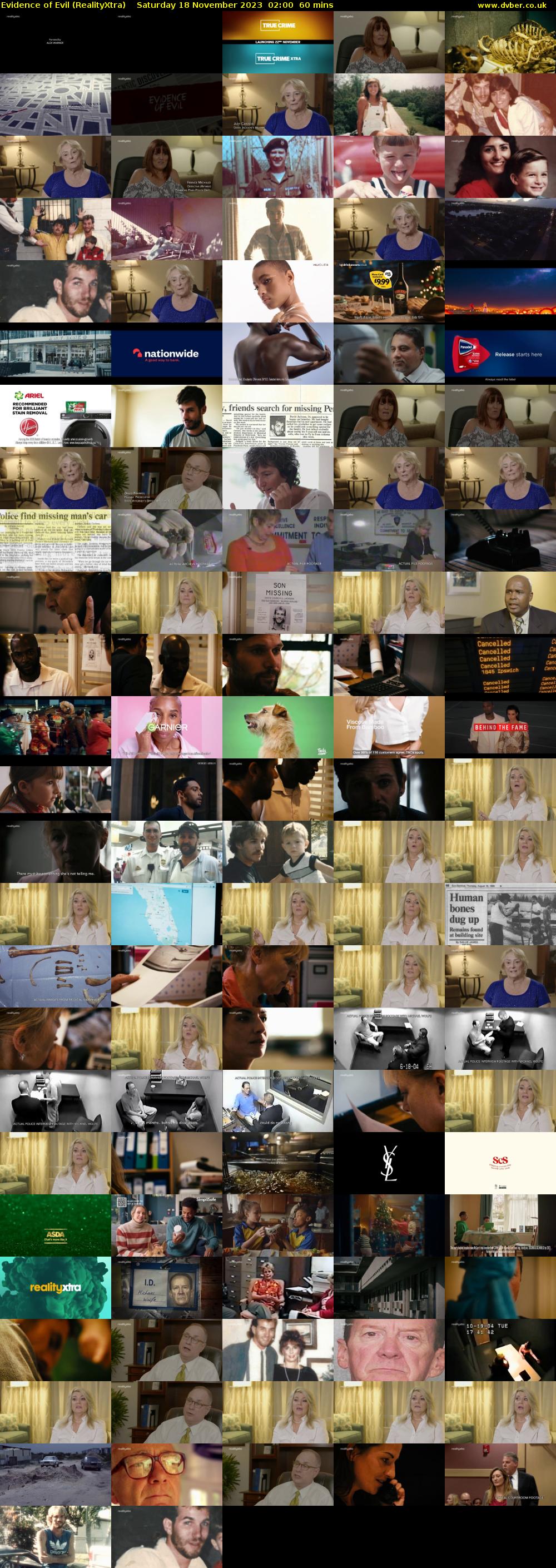 Evidence of Evil (RealityXtra) Saturday 18 November 2023 02:00 - 03:00