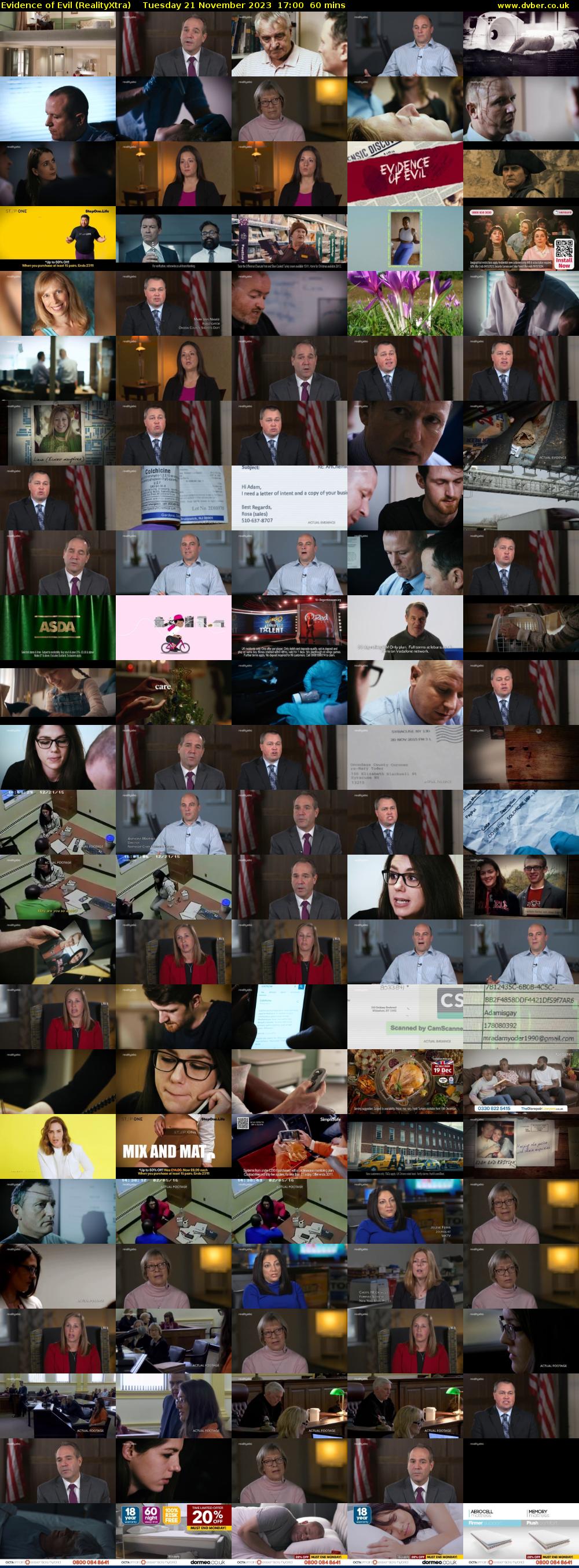 Evidence of Evil (RealityXtra) Tuesday 21 November 2023 17:00 - 18:00