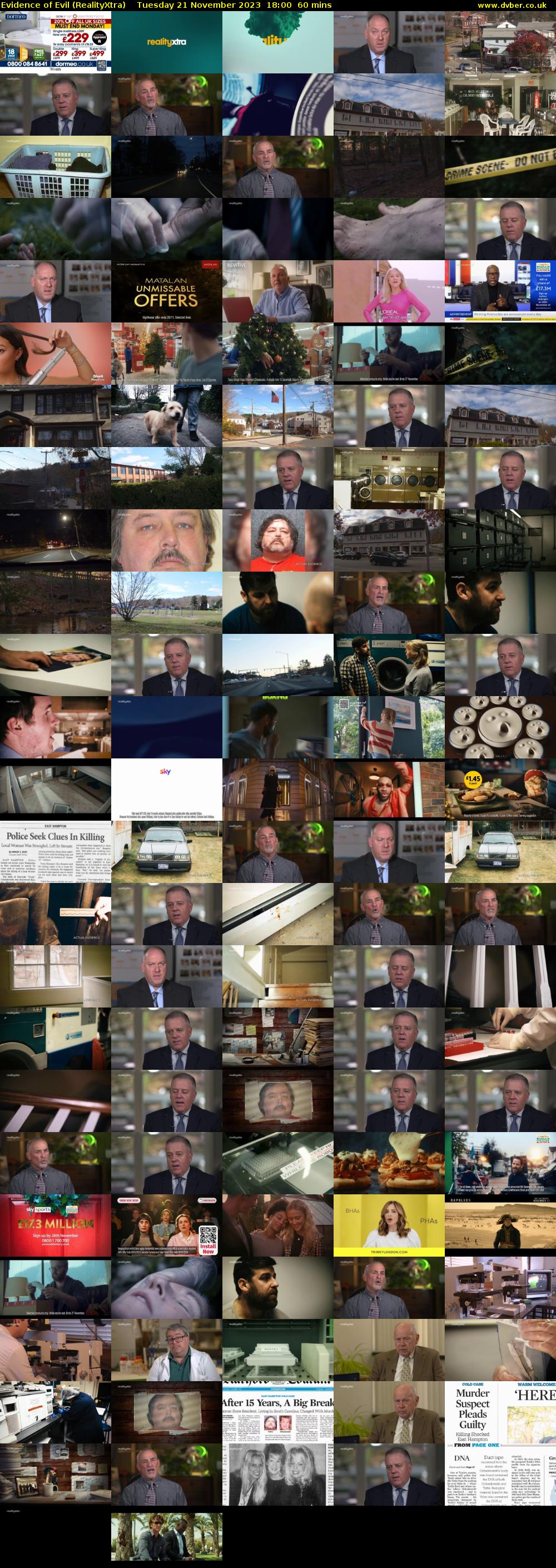 Evidence of Evil (RealityXtra) Tuesday 21 November 2023 18:00 - 19:00