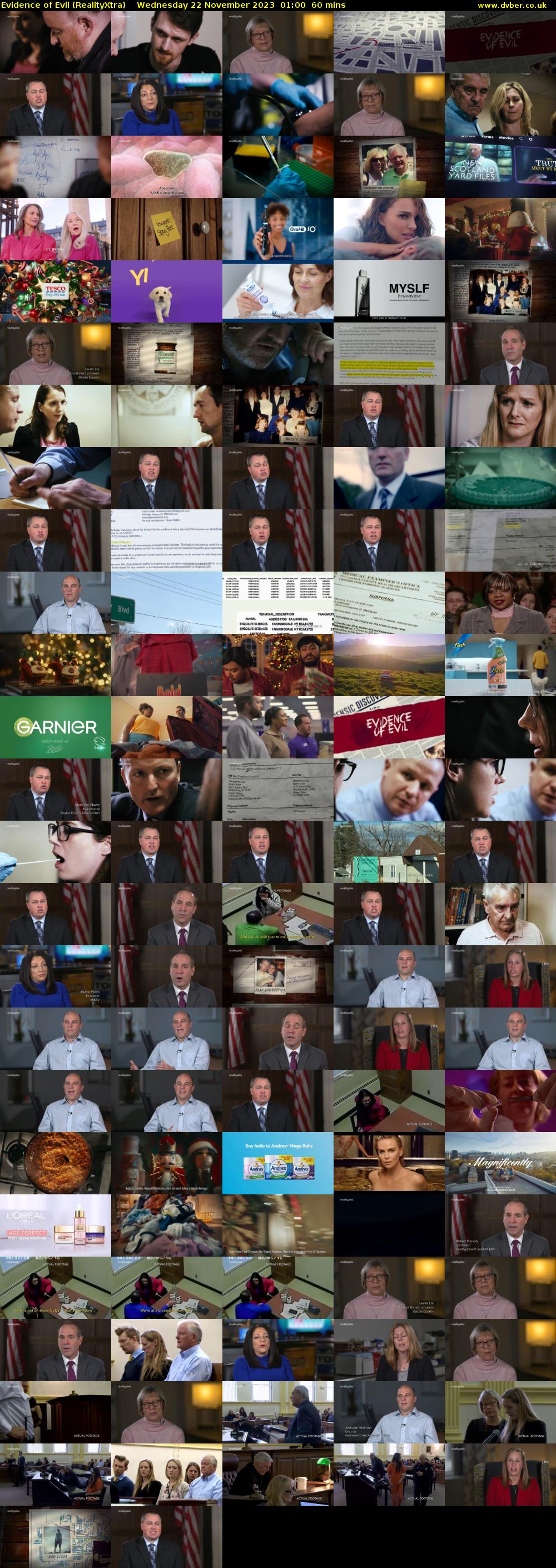 Evidence of Evil (RealityXtra) Wednesday 22 November 2023 01:00 - 02:00