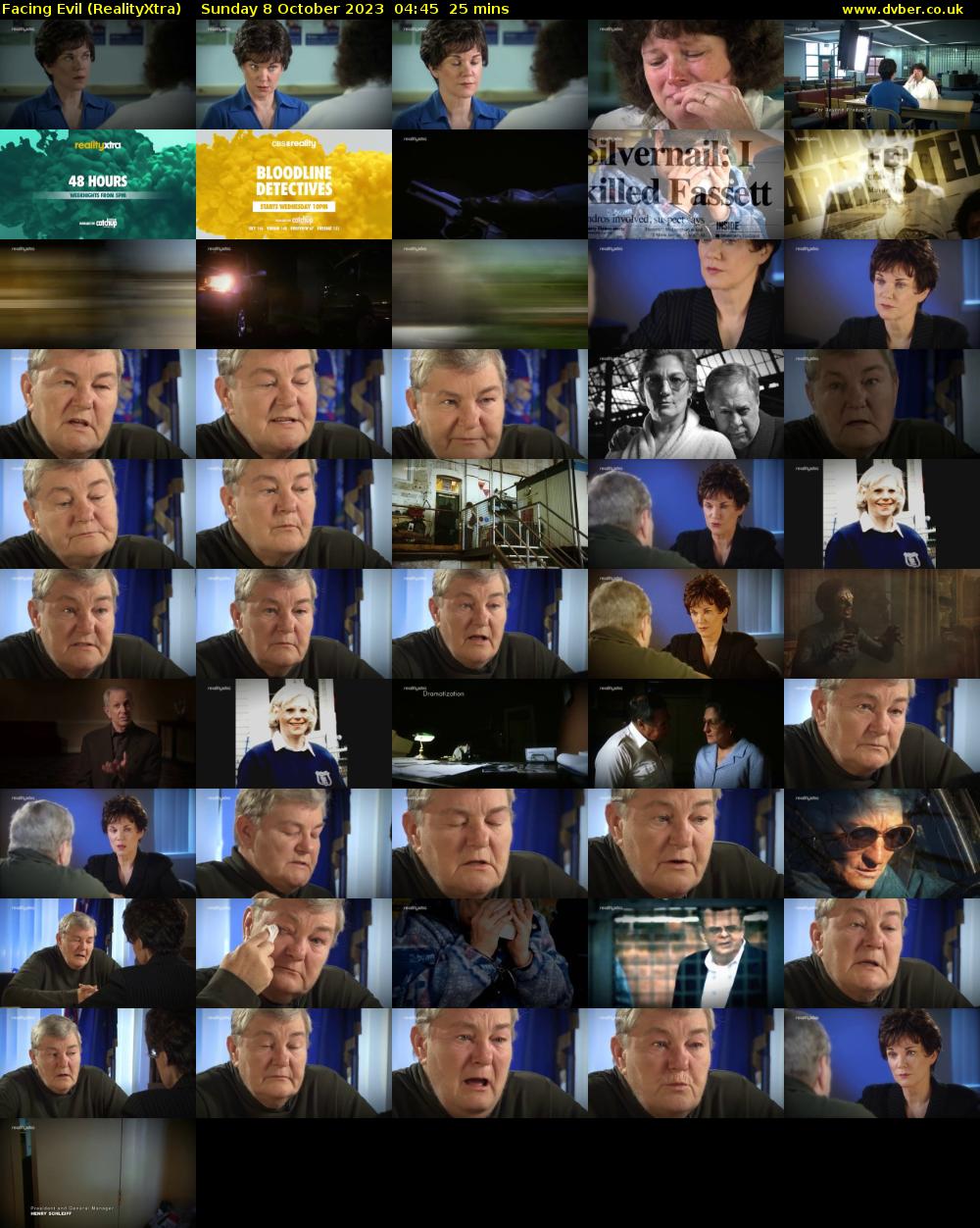 Facing Evil (RealityXtra) Sunday 8 October 2023 04:45 - 05:10