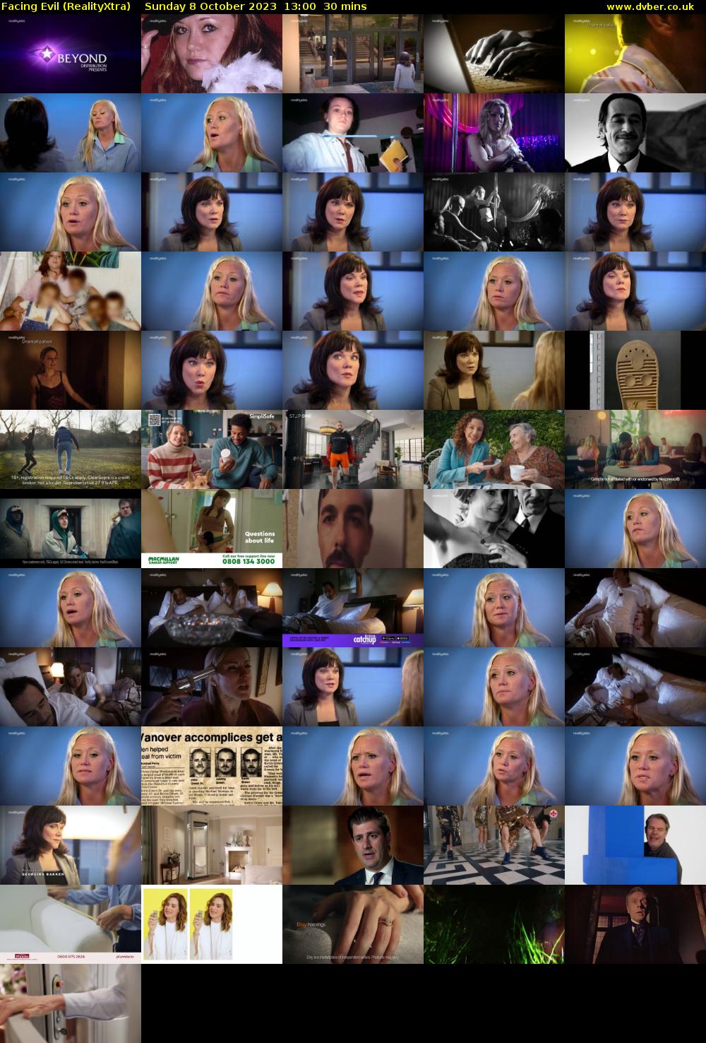 Facing Evil (RealityXtra) Sunday 8 October 2023 13:00 - 13:30