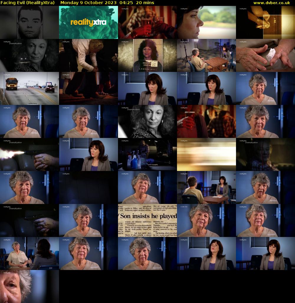 Facing Evil (RealityXtra) Monday 9 October 2023 04:25 - 04:45