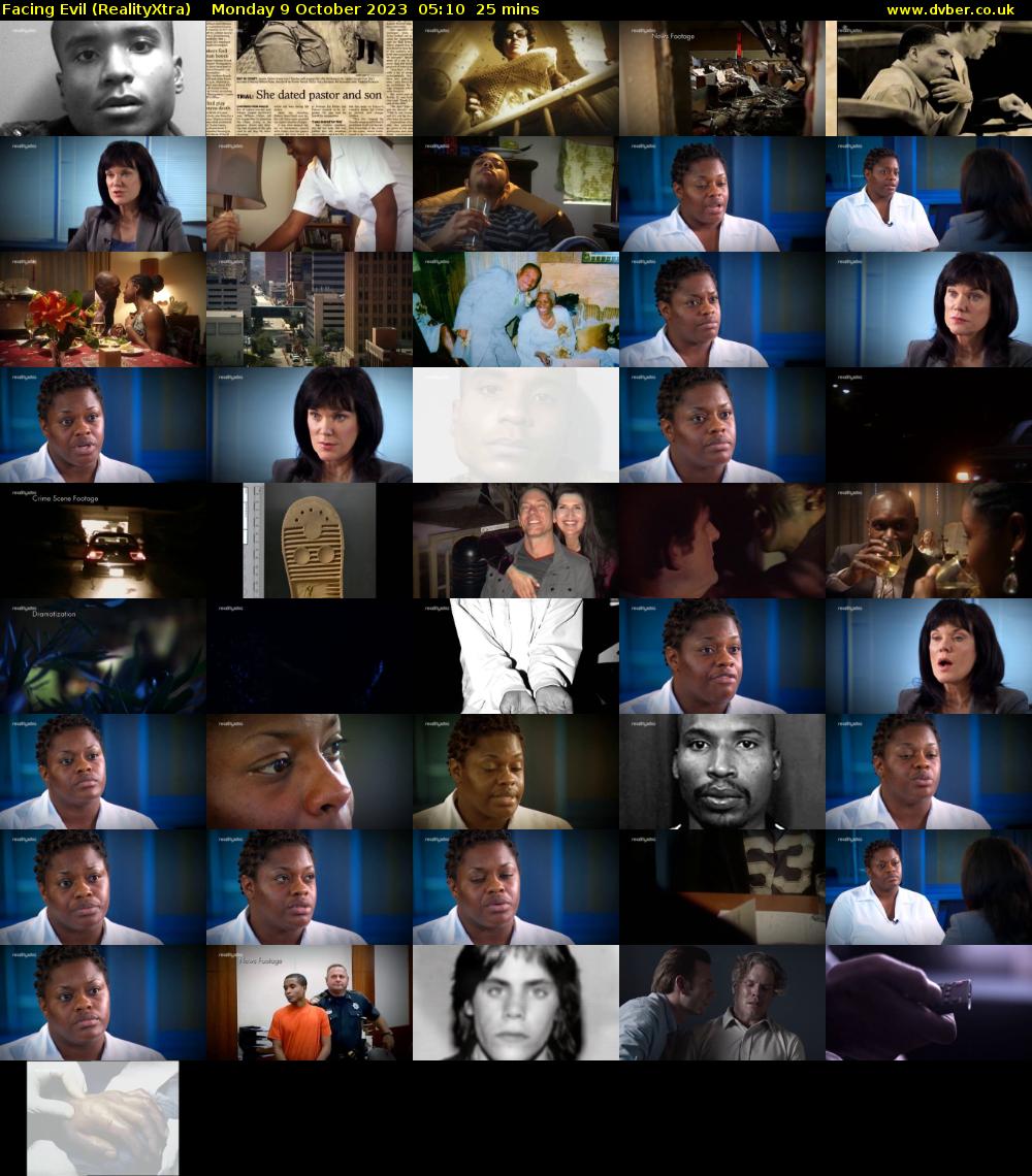 Facing Evil (RealityXtra) Monday 9 October 2023 05:10 - 05:35