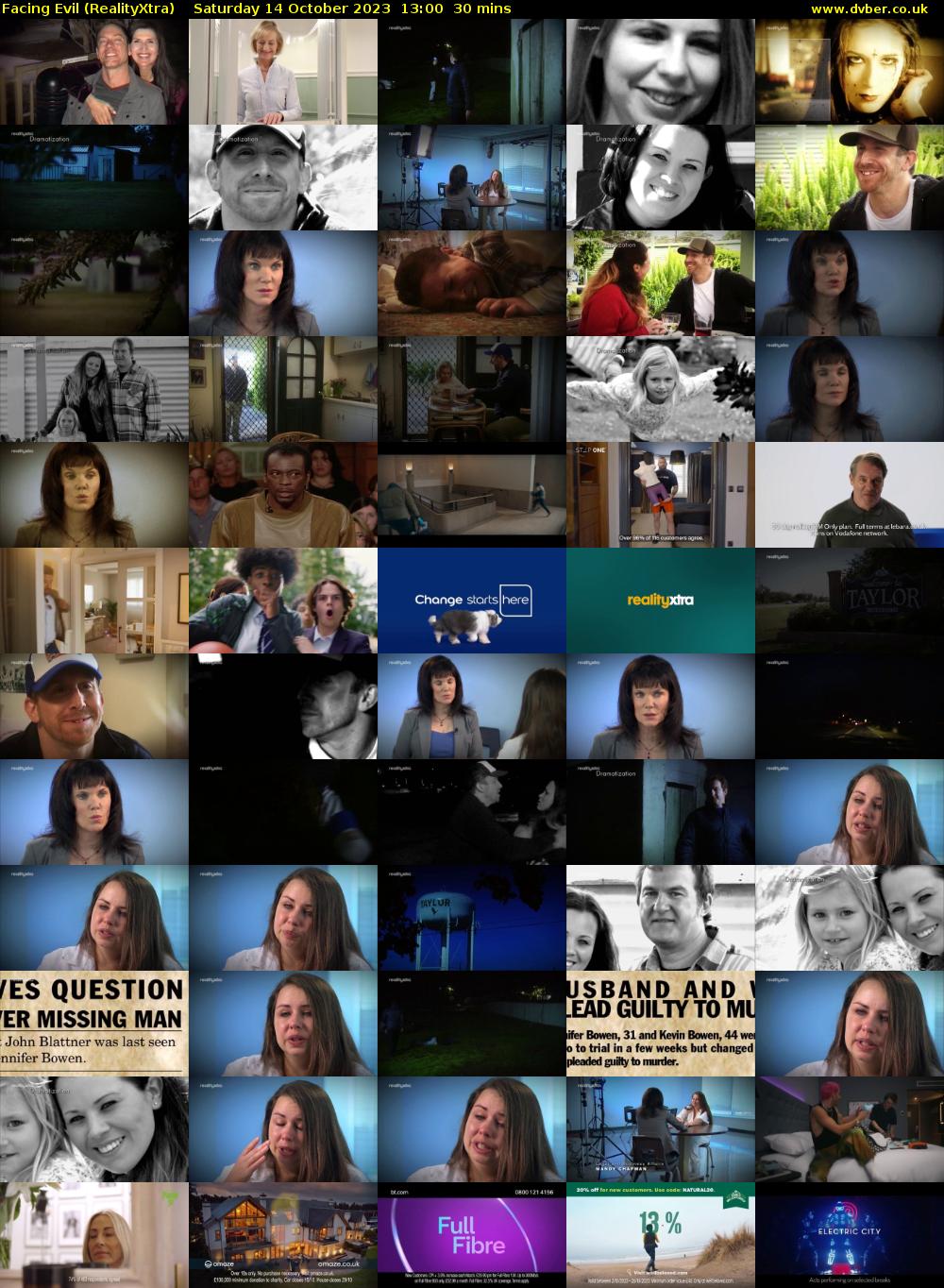 Facing Evil (RealityXtra) Saturday 14 October 2023 13:00 - 13:30