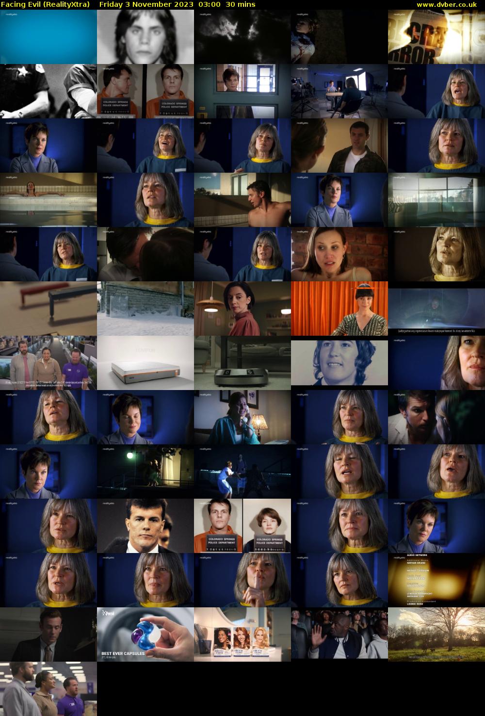 Facing Evil (RealityXtra) Friday 3 November 2023 03:00 - 03:30