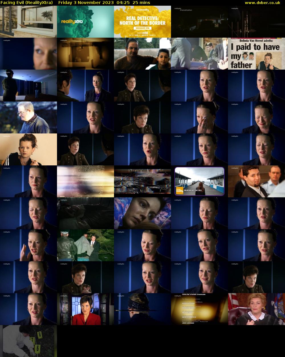 Facing Evil (RealityXtra) Friday 3 November 2023 04:25 - 04:50