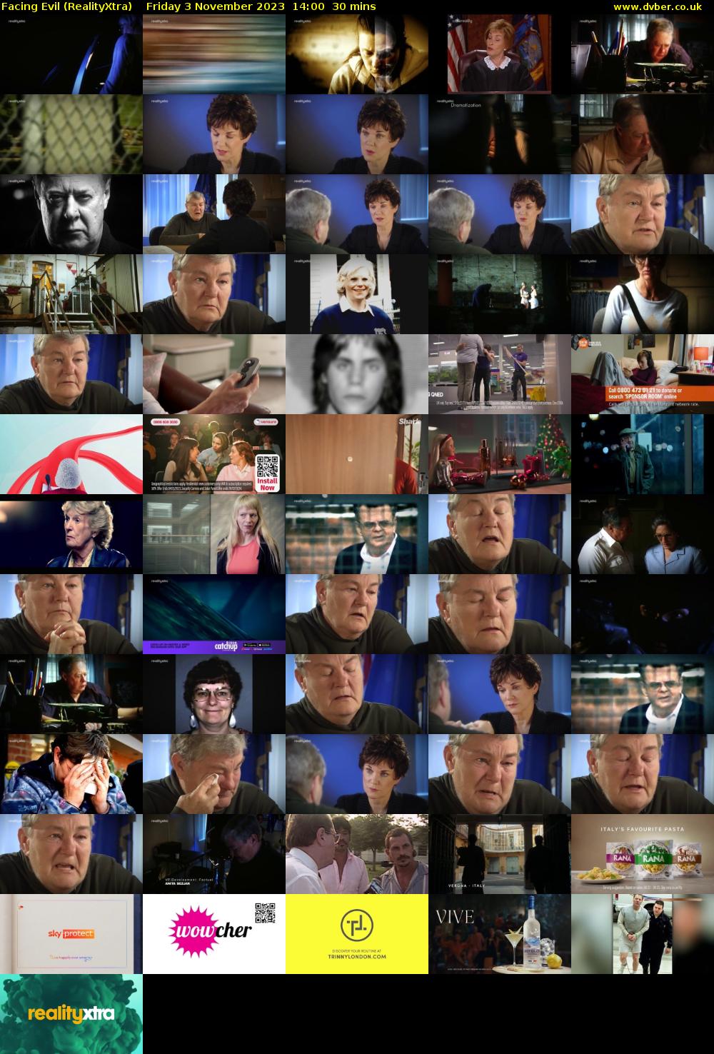 Facing Evil (RealityXtra) Friday 3 November 2023 14:00 - 14:30