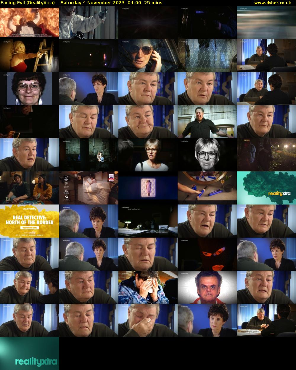 Facing Evil (RealityXtra) Saturday 4 November 2023 04:00 - 04:25