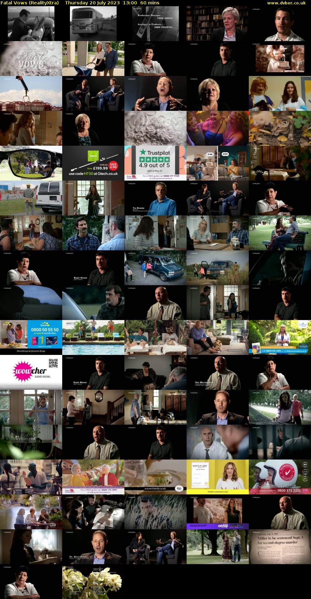 Fatal Vows (RealityXtra) Thursday 20 July 2023 13:00 - 14:00