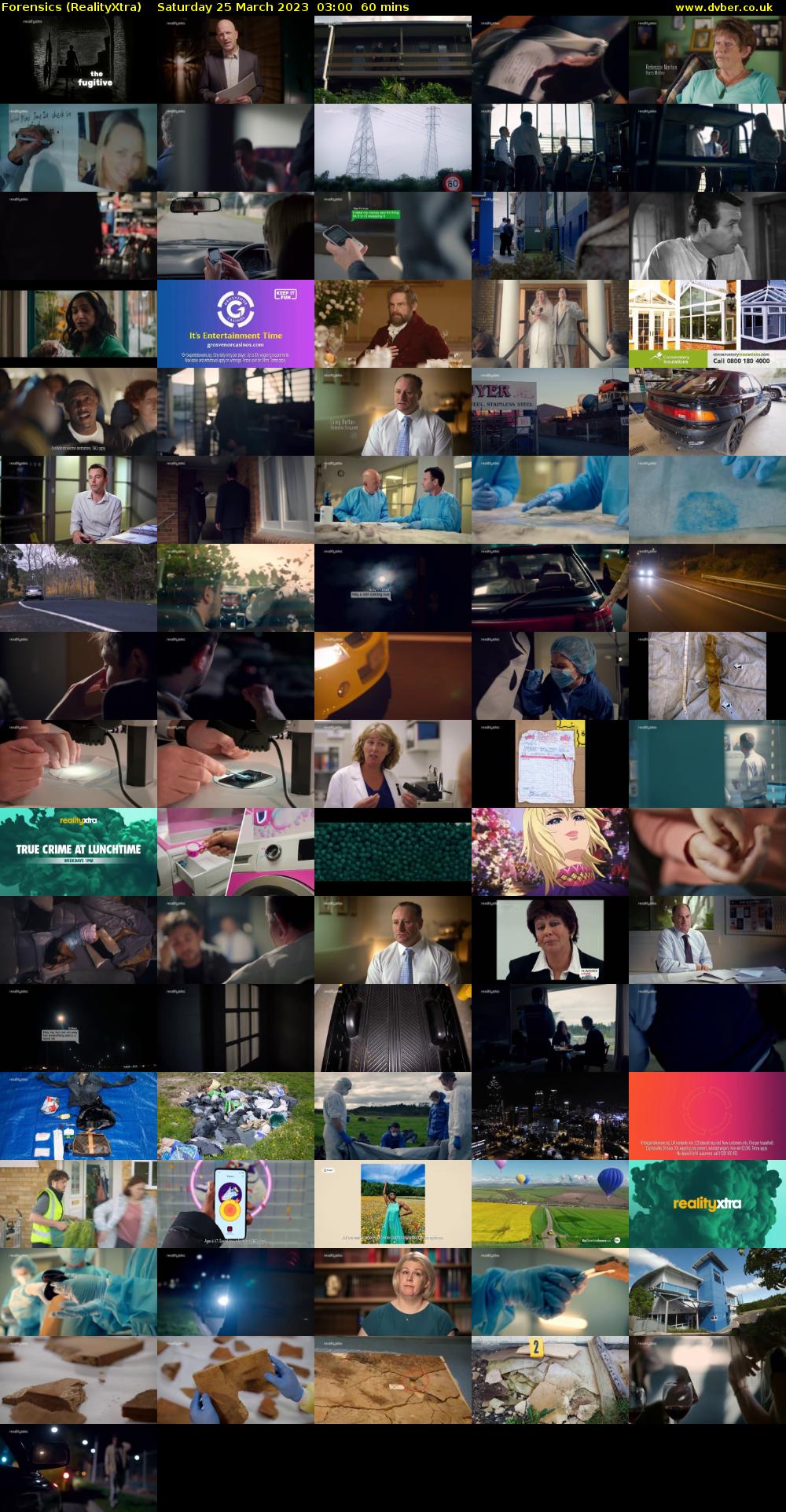Forensics (RealityXtra) Saturday 25 March 2023 03:00 - 04:00