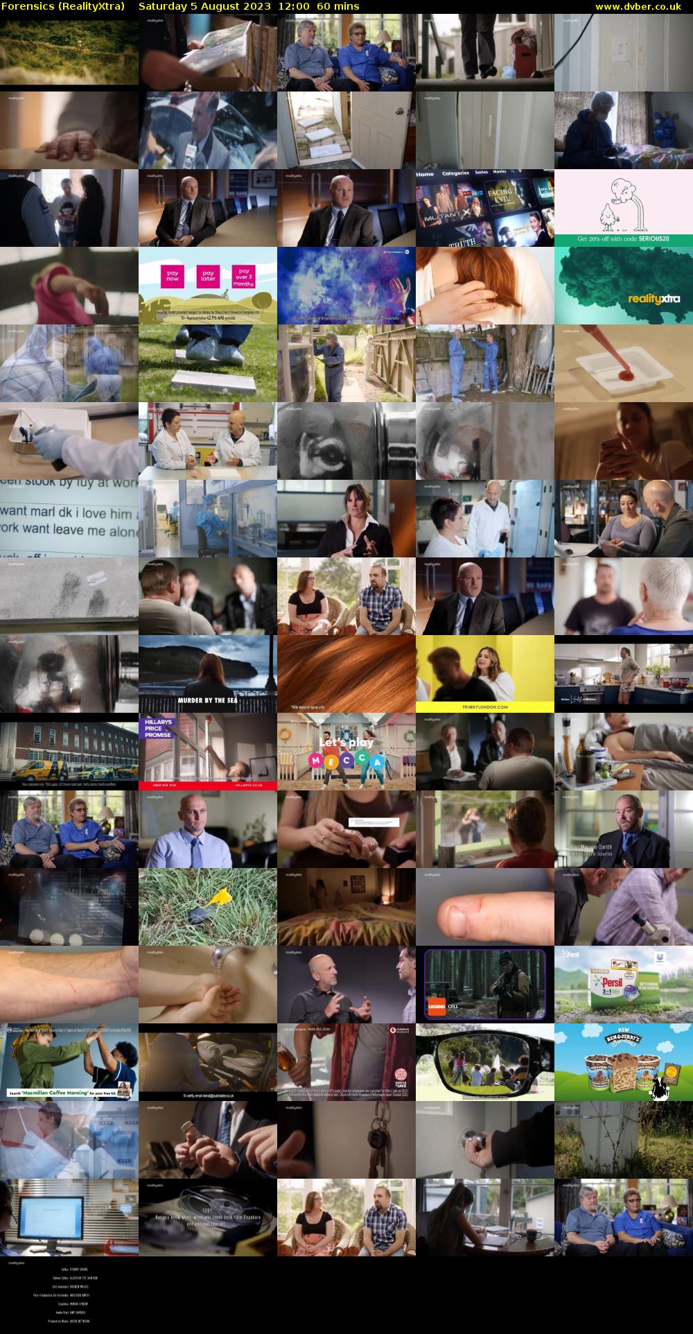 Forensics (RealityXtra) Saturday 5 August 2023 12:00 - 13:00