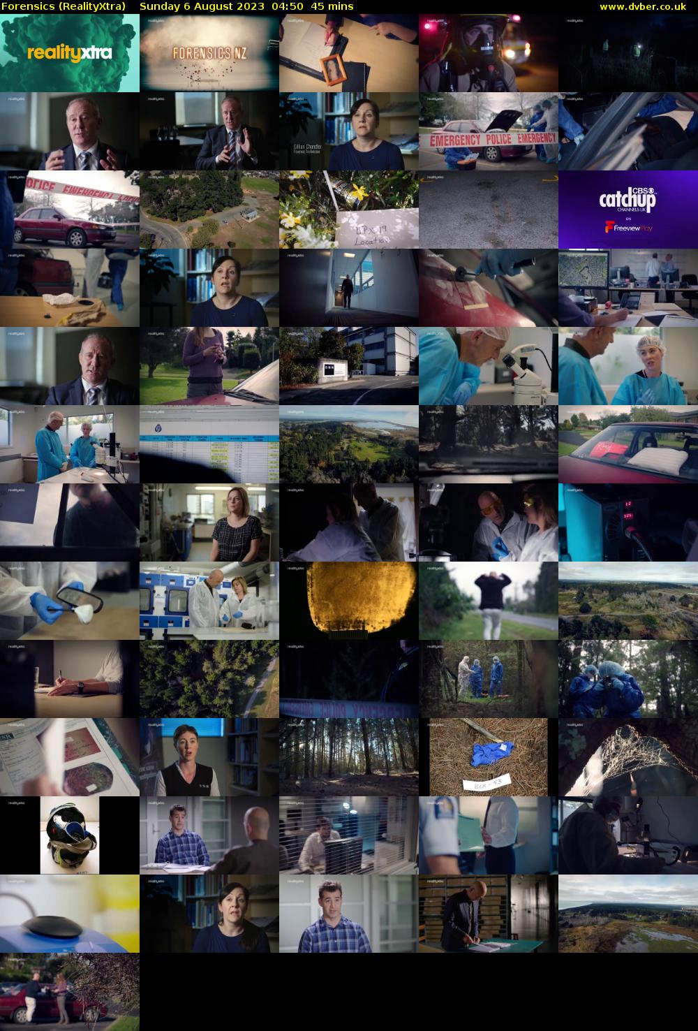 Forensics (RealityXtra) Sunday 6 August 2023 04:50 - 05:35