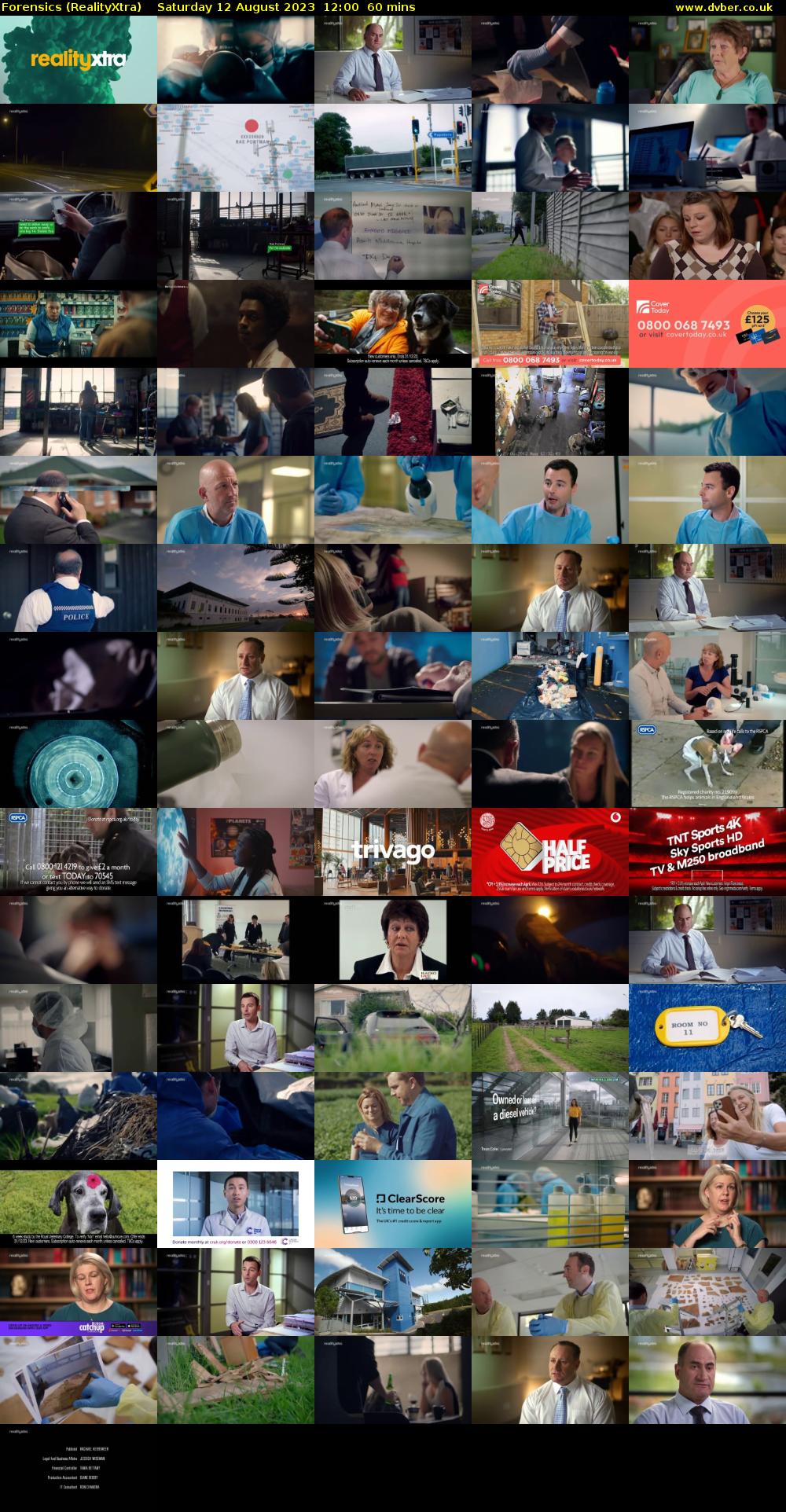 Forensics (RealityXtra) Saturday 12 August 2023 12:00 - 13:00
