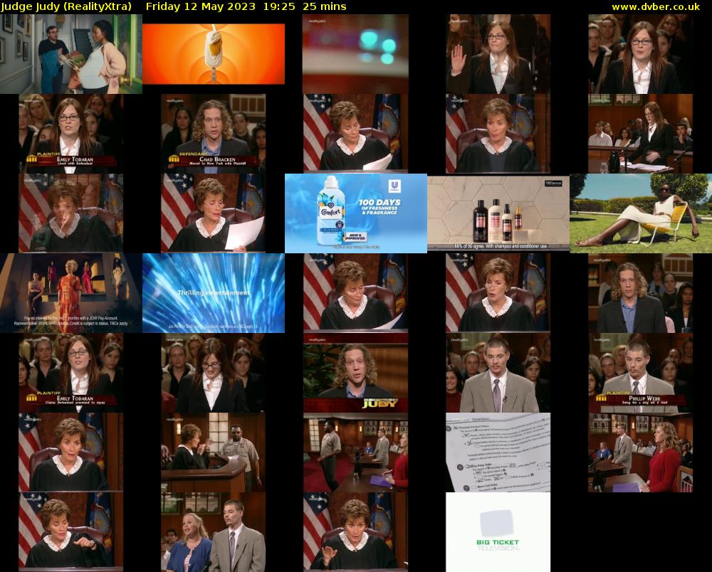 Judge Judy (RealityXtra) Friday 12 May 2023 19:25 - 19:50