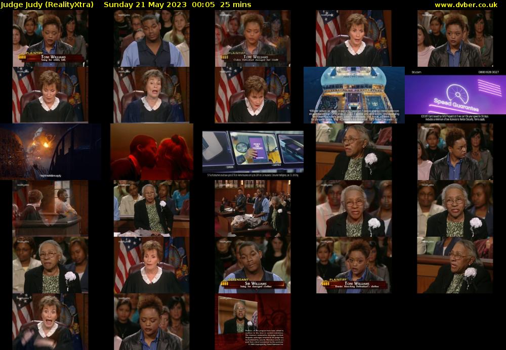 Judge Judy (RealityXtra) Sunday 21 May 2023 00:05 - 00:30