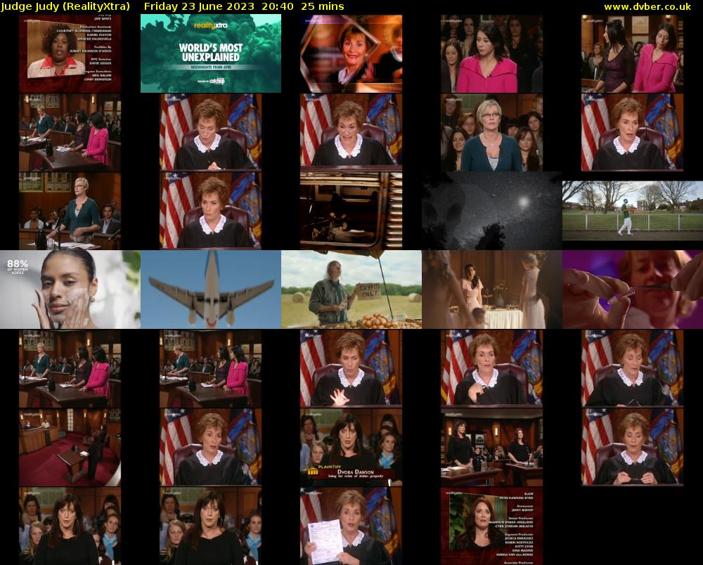 Judge Judy (RealityXtra) Friday 23 June 2023 20:40 - 21:05