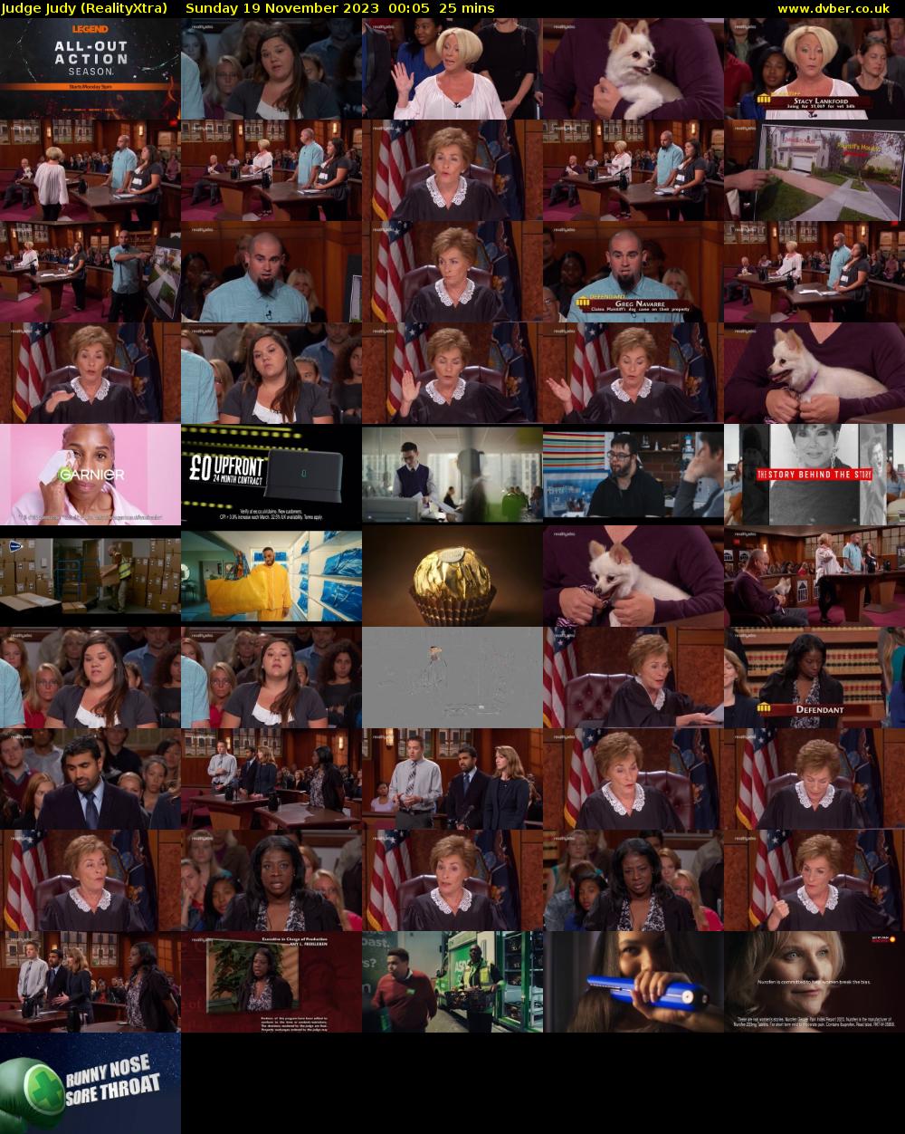 Judge Judy (RealityXtra) Sunday 19 November 2023 00:05 - 00:30
