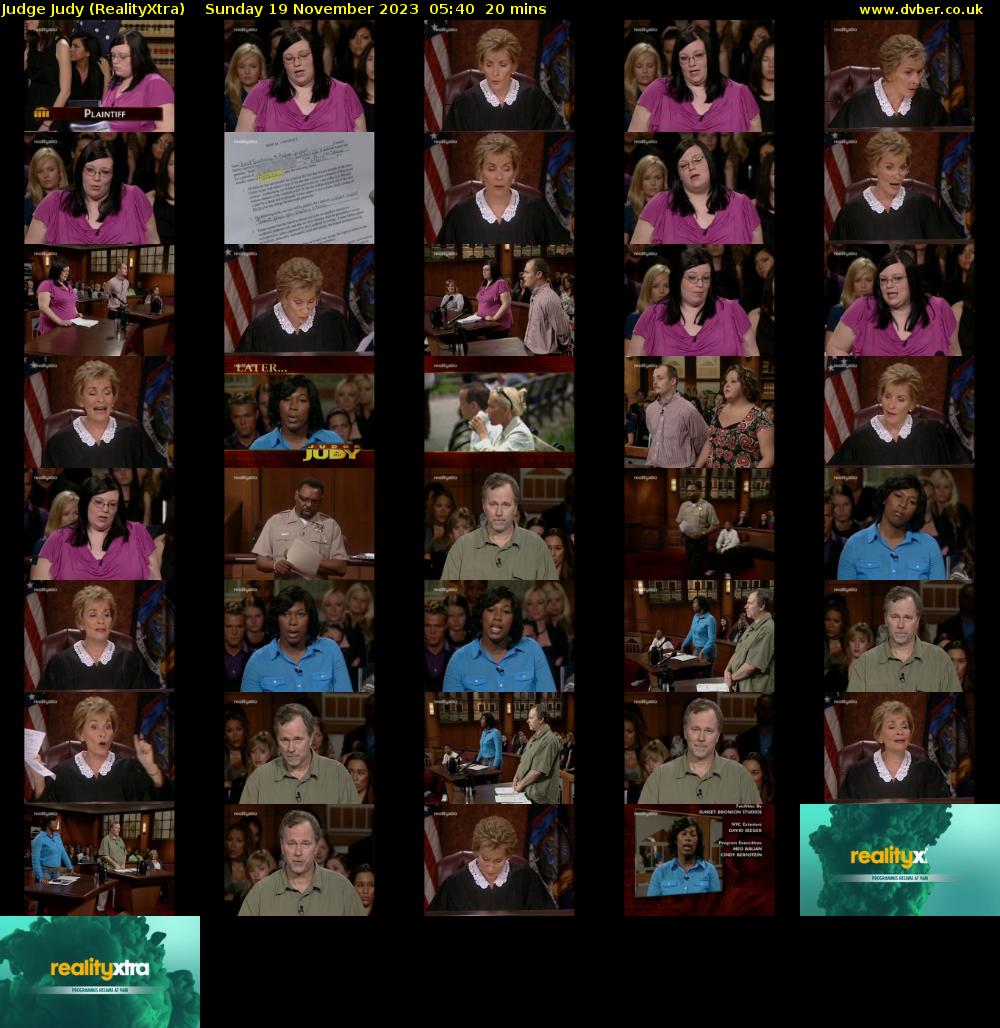 Judge Judy (RealityXtra) Sunday 19 November 2023 05:40 - 06:00