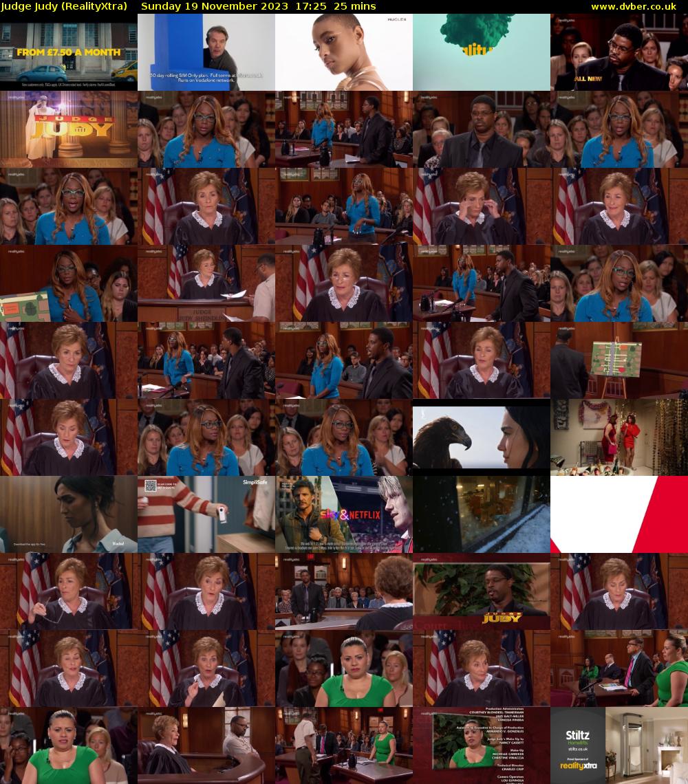 Judge Judy (RealityXtra) Sunday 19 November 2023 17:25 - 17:50