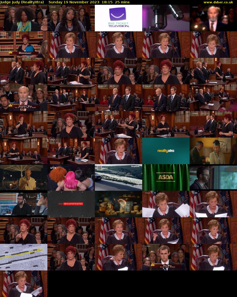 Judge Judy (RealityXtra) Sunday 19 November 2023 18:15 - 18:40