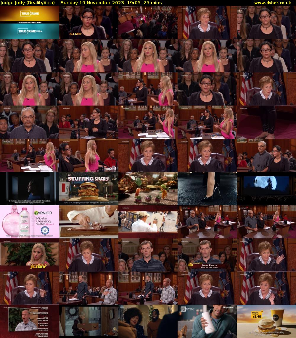 Judge Judy (RealityXtra) Sunday 19 November 2023 19:05 - 19:30