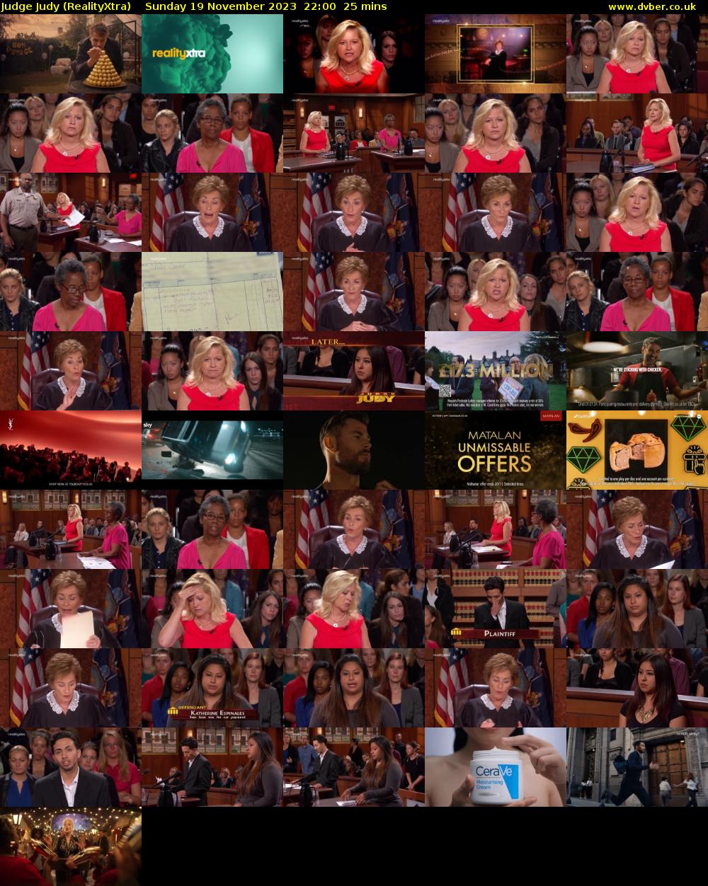 Judge Judy (RealityXtra) Sunday 19 November 2023 22:00 - 22:25