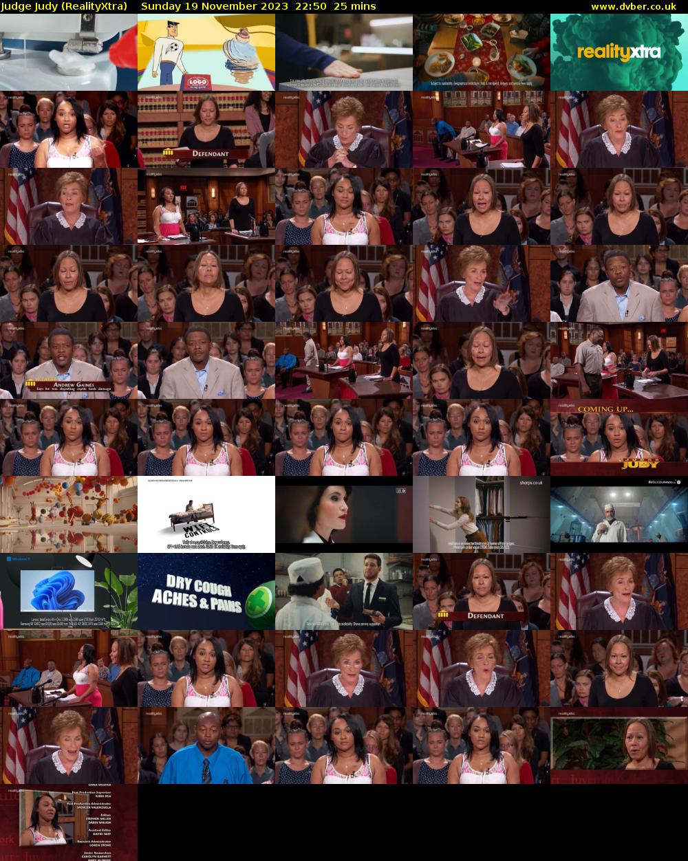 Judge Judy (RealityXtra) Sunday 19 November 2023 22:50 - 23:15
