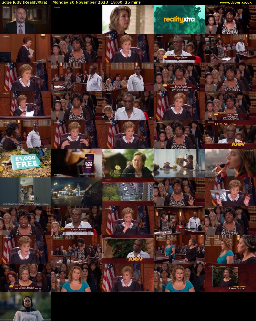 Judge Judy (RealityXtra) Monday 20 November 2023 19:00 - 19:25